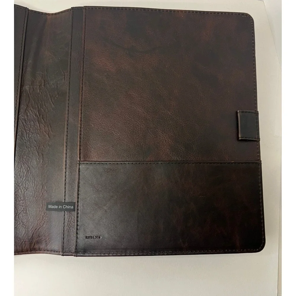 Franklin Covey Ellis Leather Open Cover 82731 Marbled Brown‎ 8.5 x 11